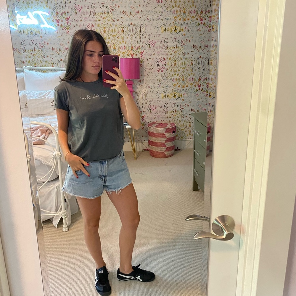 Topshop Charcoal Short Sleeve Tee